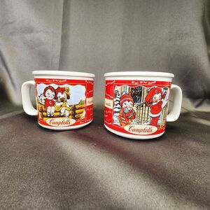 VTG Houston Harvest Campbell's Soup Mug Kids 1998 Ceramic lot of 2 All seasons
